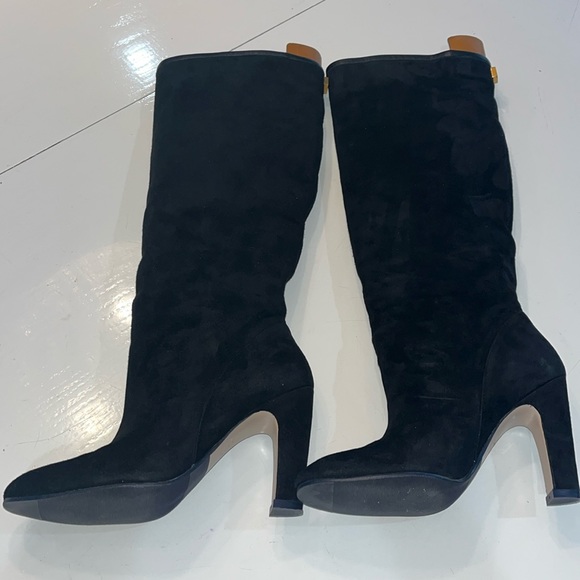 Stuart Weitzman Black Suede Boots - Picture 2 of 7